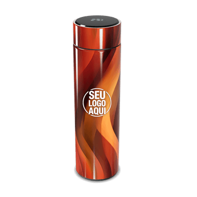 Garrafa Térmica Touch Design Colorido Laranja personalizado