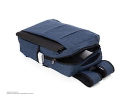 Mochila para notebook em couro preto, perfeita para viagens de negócios ou uso pessoal. Com design moderno e elegante