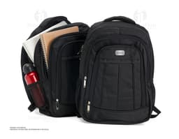 Modern and stylish leather laptop backpack. Ideal for keeping your equipment safe and organized. Contemporary design with