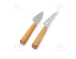 Kit queijo 3 peças em madeira: utensílios para uma deliciosa degustação de queijos. Perfeito para apreciadores de eventos