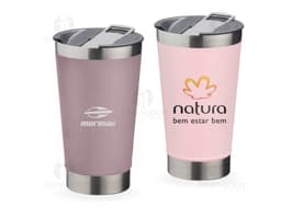 Copo térmico 500ml com abridor - Ideal para manter suas bebidas quentes ou frias por mais tempo. Feito de plástico resistente