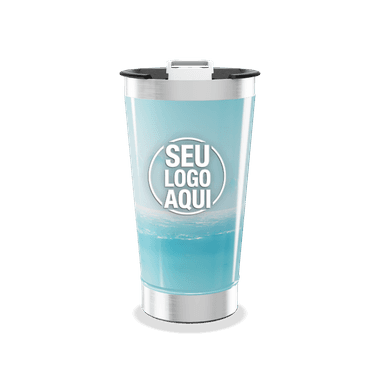 Copo Térmico Paisagem Azul Inox personalizado