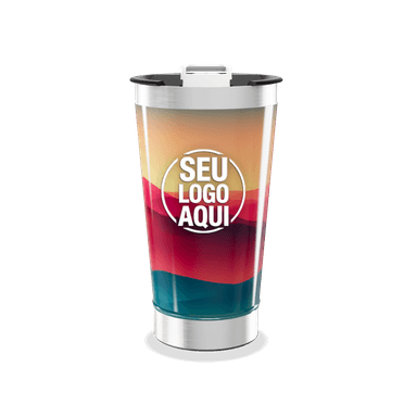 Copo Térmico Paisagem Colorida Aço Inox personalizado