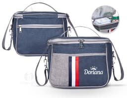 Bolsa térmica de 7,6 litros, perfeita para viagens de negócios ou passeios. Feita de couro de alta qualidade, com alça