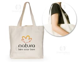 Sacola de Algodão G - Ideal para compras, esta sacola de algodão é versátil e elegante. Perfeita para quem procura estilo e