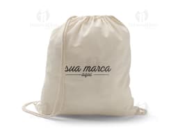 Saco Mochila de Algodón 370 x 410 mm: accesorio de moda y práctico para el día a día. Hecho de algodón ligero y resistente