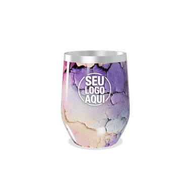 Copo Térmico Slim Estampa Roxa E Rosa personalizado