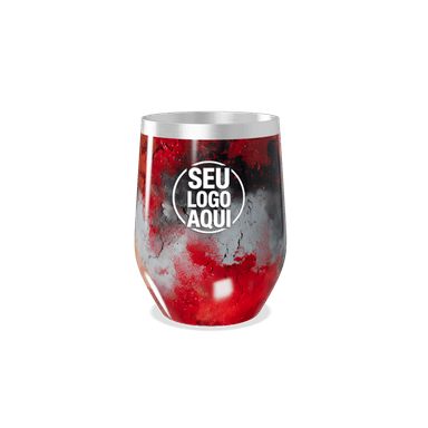 Copo Térmico Slim Vermelho Marmorizado personalizado