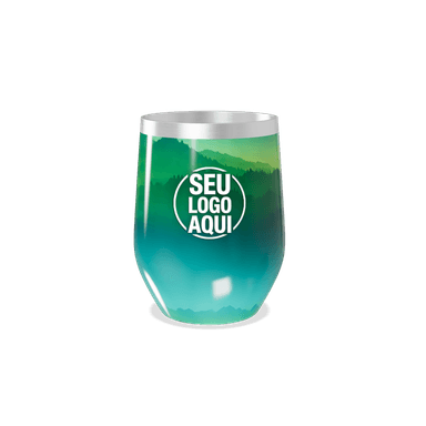 Copo Térmico Slim Verde Degradê Inox personalizado