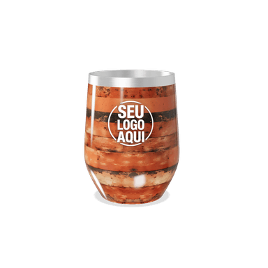 Copo Térmico Slim Listras Terracota Aço personalizado