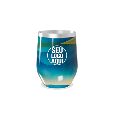 Copo Térmico Slim Azul Degradê Inox personalizado