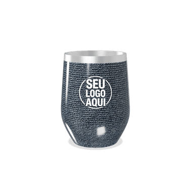 Copo Térmico Slim Textura Azul Aço Inox personalizado