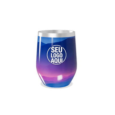 Copo Térmico Slim Degradê Azul Roxo Aço personalizado