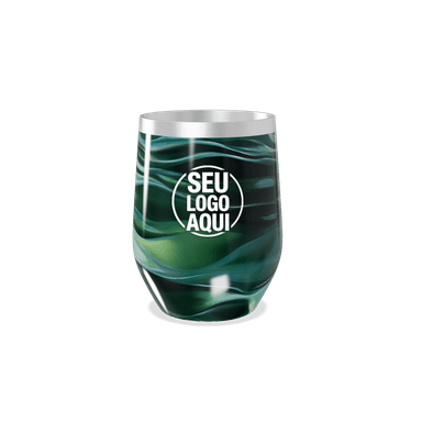 Copo Térmico Slim Verde Marmorizado Inox personalizado