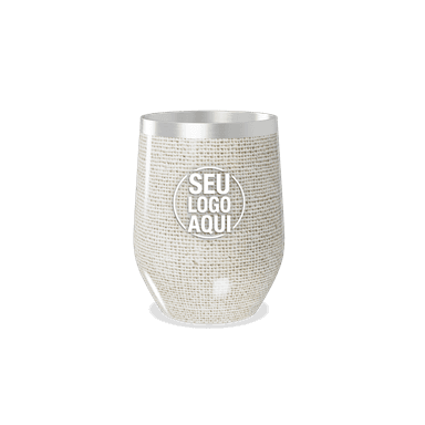 Copo Térmico Slim Linho Bege Aço Inox personalizado