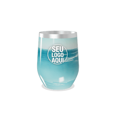 Copo Térmico Slim Azul Oceano Inox personalizado