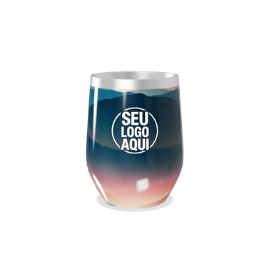 Copo Térmico Slim Paisagem Colorida Aço Inox personalizado