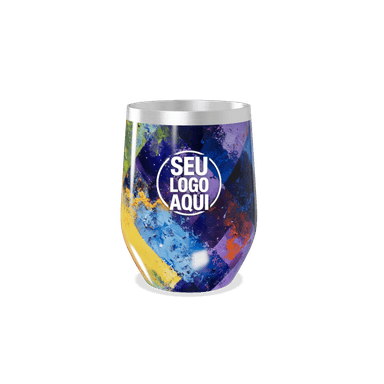 Copo Térmico Slim Estampa Colorida Abstrata personalizado