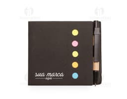 Bloco de Anotações de Couro - Ideal para organizar suas tarefas no escritório. Com capa protetora e espaço para suas
