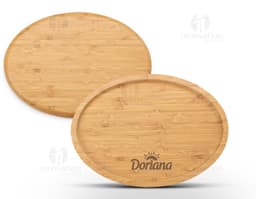 Petisqueira de bambu 28,5 x 20,5, perfeita para servir seus snacks favoritos. Ideal para compor uma mesa bonita e saudável.