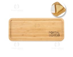 Petisqueira de bambu 36 x 15: Ideal para servir petiscos gourmet de forma elegante e saudável. Feita com bambu orgânico de