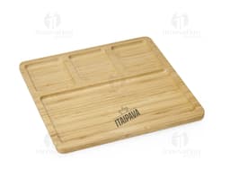 Petisqueira quadrada vintage de madeira envelhecida, perfeita para servir seus aperitivos com estilo e charme. Adicione um