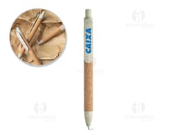 Caneta de cortiça feita de material sustentável. Ideal para escrita suave e precisa. Perfeita para uso no escritório, escola