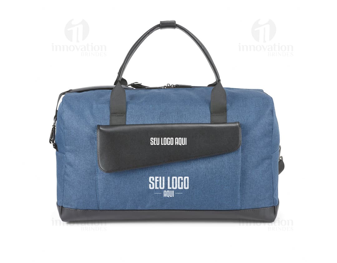 Bolsa de viagem de luxo em couro preto - Moderna e elegante, essa bolsa é perfeita para suas viagens a negócios ou lazer. Com