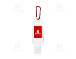 Frasco 50 ml transparente com tampa amarela, contendo líquido transparente. O frasco está vazio e limpo, faz parte de um