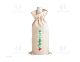 Flasche Tasche aus 100% Baumwolle ideal zum Transportieren und Lagern von Wasserflaschen, Säften, Limonade und anderen