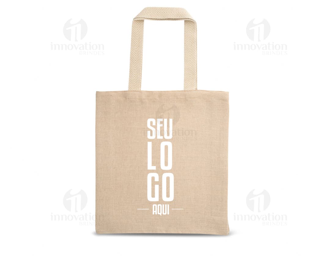 Sturdy paper bag with a modern design for customized promotional products. Ideal for gifts, shopping, and corporate events.