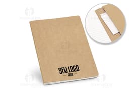 Caderno de capa dura vintage em cor amarela para escrita de notas e lembretes. Ideal para escritório e estudo. Prático e