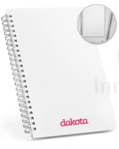 Caderno A5 - Ideal para anotações no escritório ou na escola. Design moderno e prático, com capa resistente e páginas em branco para suas ideias. Mantenha-se organizado com este caderno compacto e funcional.