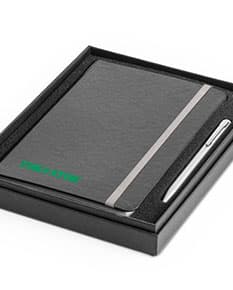 Notebook and pen set | Organize your ideas with style and practicality! Modern and functional kit with an elegant leather design. Perfect for business meetings or studying. Don’t waste time, get yours now!