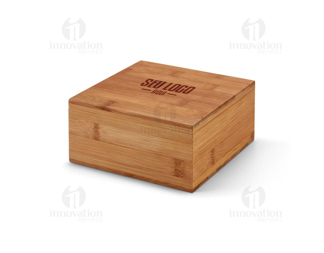 Caixa de chás em bambu para armazenar e organizar seus chás favoritos. Feita de bambu natural, é eco-friendly e perfeita para