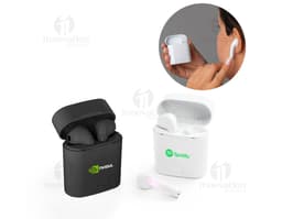 Auriculares True Wireless ABS 250mAh con diseño moderno y tecnológico, representando un dispositivo electrónico avanzado para