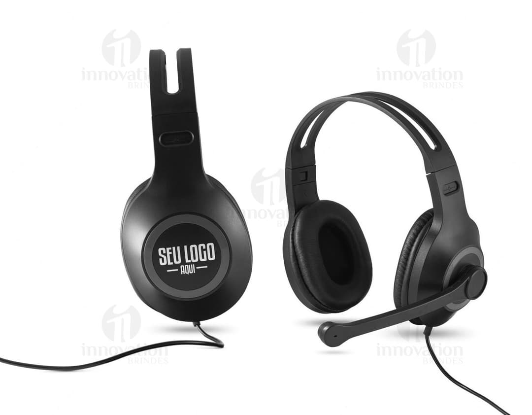 Fone de Ouvido Preto de Metal para Estúdio de Música e Tecnologia. Ideal para Escutar, Mixar e Produzir com Qualidade.