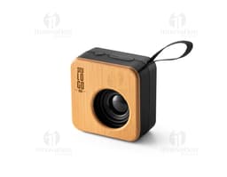 Caja de sonido portátil negra, moderna y compacta para llevar tu música favorita a donde quieras. Con tecnología de punta