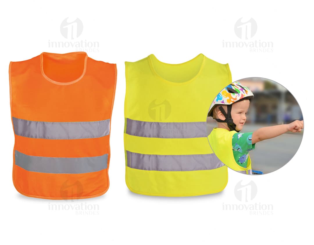 Colete refletivo de criança: proteção e estilo para os pequenos. Garanta a segurança dos seus filhos com esse colete moderno