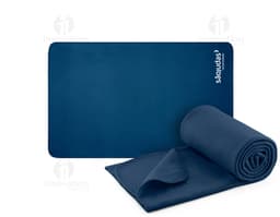 180 g/m² polar blanket in various colors in an open cardboard box. The image shows a single product in a modern, clean