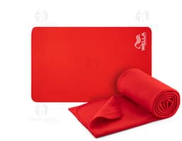 180 g/m² polar blanket in various colors in an open cardboard box. The image shows a single product in a modern, clean