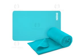 180 g/m² polar blanket in various colors in an open cardboard box. The image shows a single product in a modern, clean