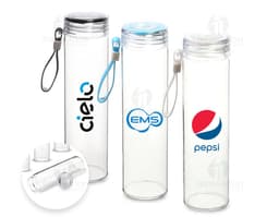 500ml transparent glass squeeze with metal lid and silicone inner part.