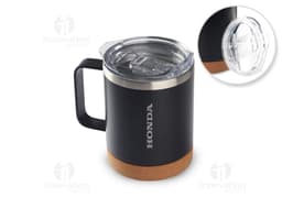 Caneca térmica 350ml em metal preto: perfeita para manter seu café quente por mais tempo. Ideal para o seu dia a dia!