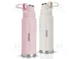 Garrafa térmica de inox com capacidade de 950ml, ideal para manter líquidos quentes ou frios por mais tempo. Design clean e