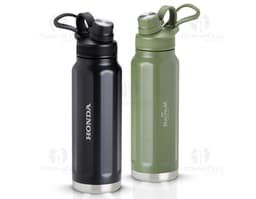 Garrafa térmica de inox com capacidade de 950ml, ideal para manter líquidos quentes ou frios por mais tempo. Design clean e