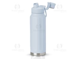 Garrafa térmica de inox com capacidade de 950ml, ideal para manter líquidos quentes ou frios por mais tempo. Design clean e