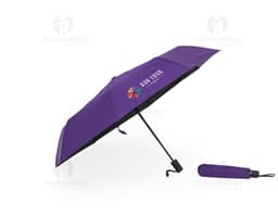 Guarda-chuva automático com proteção UV, design moderno em preto, vazado em forma de dodo, modelo 3D com espaço para mensagem