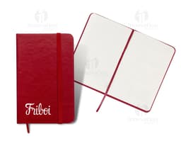Bloco de anotações 14x8 vazio, em formato de notebook, com papel em branco e design amarelo, ideal para escrita de mensagens