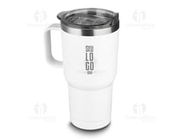 Caneca térmica 600ml com design elegante, perfeita para manter sua bebida na temperatura ideal por mais tempo. Ideal para